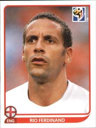 2010 Panini FIFA World Cup Stickers (Black Back) #186 Rio Ferdinand Front