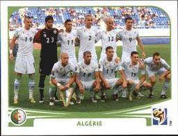 2010 Panini FIFA World Cup Stickers (Black Back) #220 Algérie - Team Front