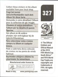 2010 Panini FIFA World Cup Stickers (Black Back) #327 Sulley Muntari Back
