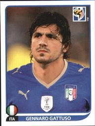 2010 Panini FIFA World Cup Stickers (Black Back) #421 Gennaro Gattuso Front