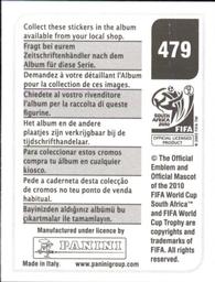 2010 Panini FIFA World Cup Stickers (Black Back) #479 Jan Kozak Back