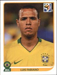2010 Panini FIFA World Cup Stickers (Black Back) #503 Luis Fabiano Front