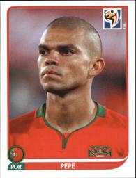 2010 Panini FIFA World Cup Stickers (Black Back) #548 Pepe Front