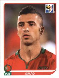 2010 Panini FIFA World Cup Stickers (Black Back) #558 Simão Front