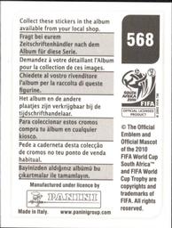 2010 Panini FIFA World Cup Stickers (Black Back) #568 Raul Albiol Back