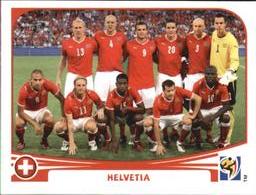 2010 Panini FIFA World Cup Stickers (Black Back) #581 Helvetia - Team Front