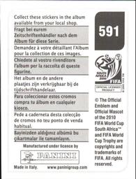 2010 Panini FIFA World Cup Stickers (Black Back) #591 Benjamin Huggel Back