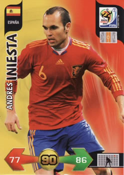 2010 Panini Adrenalyn XL World Cup (International Edition) #NNO Andres Iniesta Front