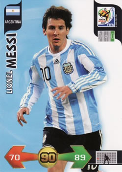 2010 Panini Adrenalyn XL World Cup (International Edition) #NNO Lionel Messi Front