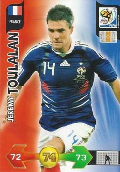 2010 Panini Adrenalyn XL World Cup (International Edition) #NNO Jeremy Toulalan Front