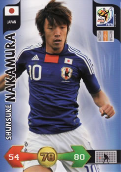 2010 Panini Adrenalyn XL World Cup (International Edition) #NNO Shunsuke Nakamura Front