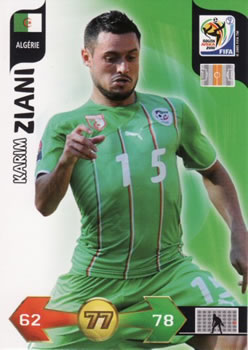 2010 Panini Adrenalyn XL World Cup (International Edition) #NNO Karim Ziani Front