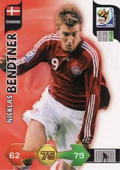 2010 Panini Adrenalyn XL World Cup (International Edition) #NNO Nicklas Bendtner Front