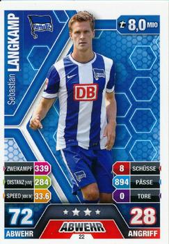 2014-15 Topps Match Attax Bundesliga #22 Sebastian Langkamp Front