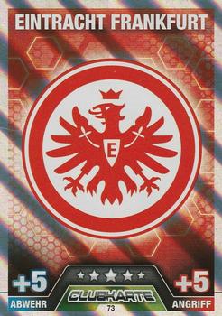 2014-15 Topps Match Attax Bundesliga #73 Eintracht Frankfurt Clubkarte Front