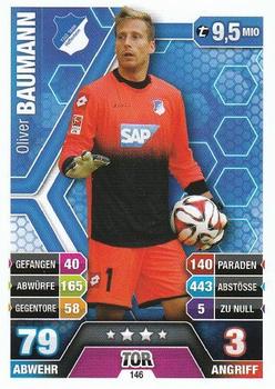 2014-15 Topps Match Attax Bundesliga #146 Oliver Baumann Front