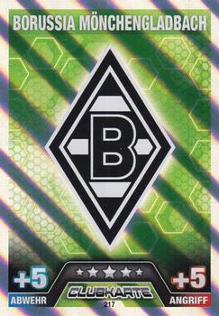 2014-15 Topps Match Attax Bundesliga #217 Borussia Monchengladbach Clubkarte Front