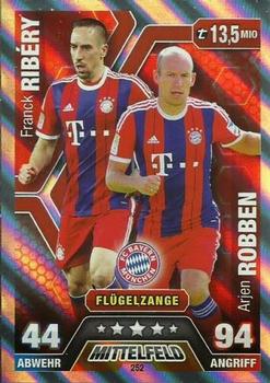 2014-15 Topps Match Attax Bundesliga #252 Franck Ribery / Arjen Robben Front