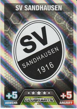 2014-15 Topps Match Attax Bundesliga #436 SV Sandhausen Clubkarte Front
