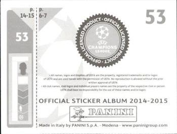 2014-15 Panini UEFA Champions League Stickers #53 Alessio Cerci Back