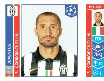 2014-15 Panini UEFA Champions League Stickers #58 Giorgio Chiellini Front