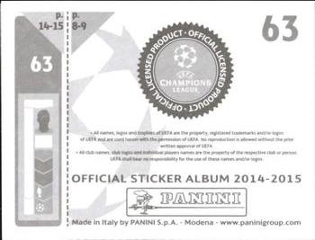 2014-15 Panini UEFA Champions League Stickers #63 Claudio Marchisio Back