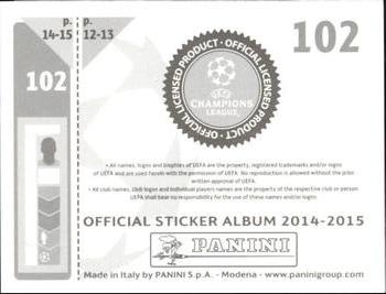 2014-15 Panini UEFA Champions League Stickers #102 Zlatan Azinovic Back