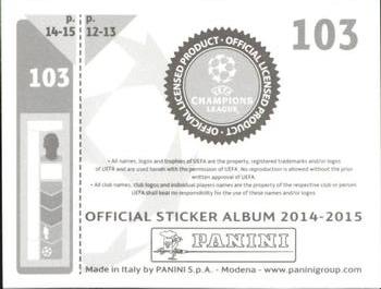 2014-15 Panini UEFA Champions League Stickers #103 Matias Concha Back
