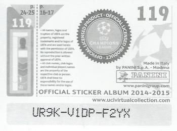 2014-15 Panini UEFA Champions League Stickers #119 Cristiano Ronaldo Back