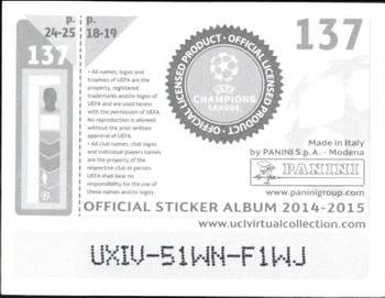 2014-15 Panini UEFA Champions League Stickers #137 Marco Streller Back