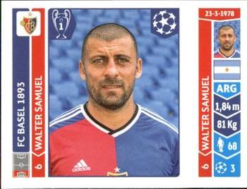 2014-15 Panini UEFA Champions League Stickers #138 Walter Samuel Front