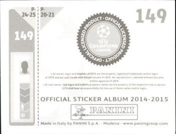 2014-15 Panini UEFA Champions League Stickers #149 Alberto Moreno Back
