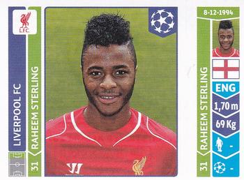 2014-15 Panini UEFA Champions League Stickers #154 Raheem Sterling Front