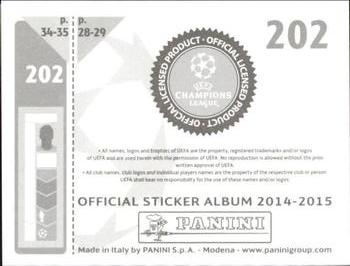 2014-15 Panini UEFA Champions League Stickers #202 Ezequiel Garay Back