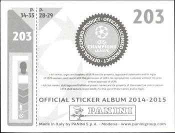 2014-15 Panini UEFA Champions League Stickers #203 Domenico Criscito Back