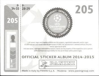 2014-15 Panini UEFA Champions League Stickers #205 Javi Garcia Back