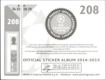 2014-15 Panini UEFA Champions League Stickers #208 Danny Back