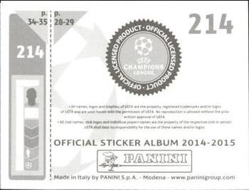 2014-15 Panini UEFA Champions League Stickers #214 Viktor Fayzulin Back