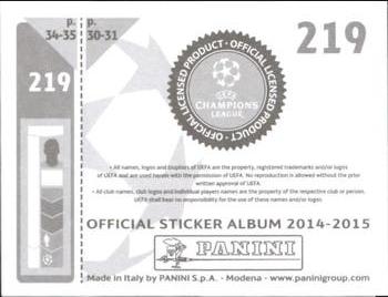 2014-15 Panini UEFA Champions League Stickers #219 Emir Spahic Back