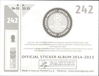 2014-15 Panini UEFA Champions League Stickers #242 Geoffrey Kondogbia Back