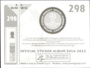 2014-15 Panini UEFA Champions League Stickers #298 Goran Pandev Back