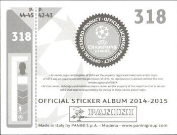 2014-15 Panini UEFA Champions League Stickers #318 Nicaise Kudimbana Back