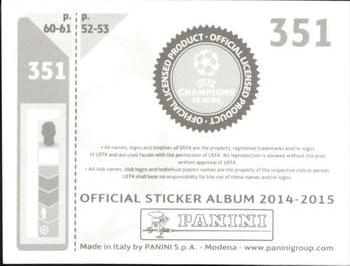 2014-15 Panini UEFA Champions League Stickers #351 Bastian Schweinsteiger Back