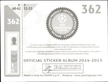 2014-15 Panini UEFA Champions League Stickers #362 Claudio Pizarro Back