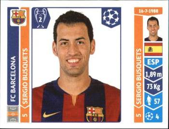 2014-15 Panini UEFA Champions League Stickers #423 Sergio Busquets Front
