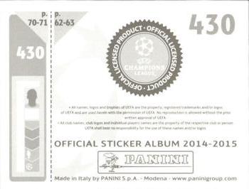 2014-15 Panini UEFA Champions League Stickers #430 Thomas Vermaelen Back