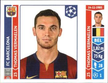 2014-15 Panini UEFA Champions League Stickers #430 Thomas Vermaelen Front
