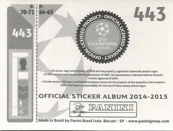2014-15 Panini UEFA Champions League Stickers #443 Edinson Cavani Back