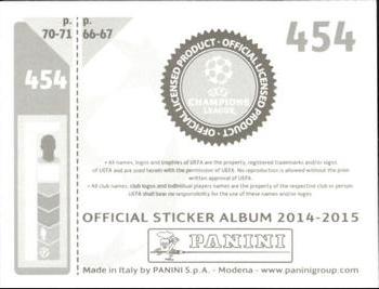 2014-15 Panini UEFA Champions League Stickers #454 Ricardo van Rhijn Back