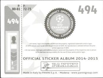 2014-15 Panini UEFA Champions League Stickers #494 Nemanja Matic Back